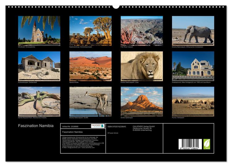 Produktbild: Faszination Namibia (hochwertiger Premium Wandkalender 2026 DIN A2 quer), Kunstdruck in Hochglanz
