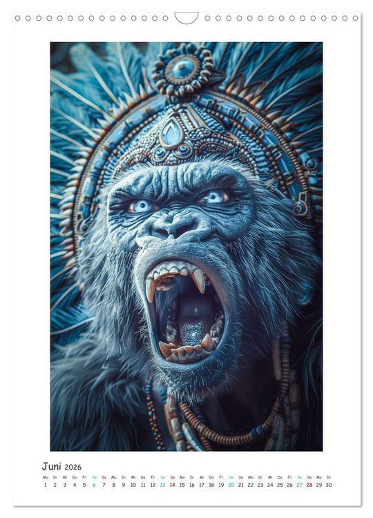 Produktbild: Magische Tiergeister (Wandkalender 2026 DIN A3 hoch), CALVENDO Monatskalender