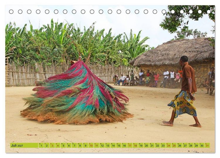 Produktbild: Benin M&auml;rkte Farben Voodoo (Tischkalender 2027 DIN A5 quer), CALVENDO Monatskalender