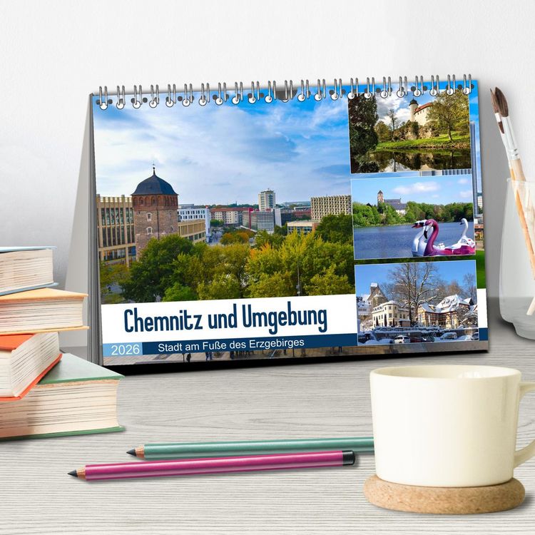 Produktbild: Chemnitz und Umgebung (Tischkalender 2026 DIN A5 quer), CALVENDO Monatskalender