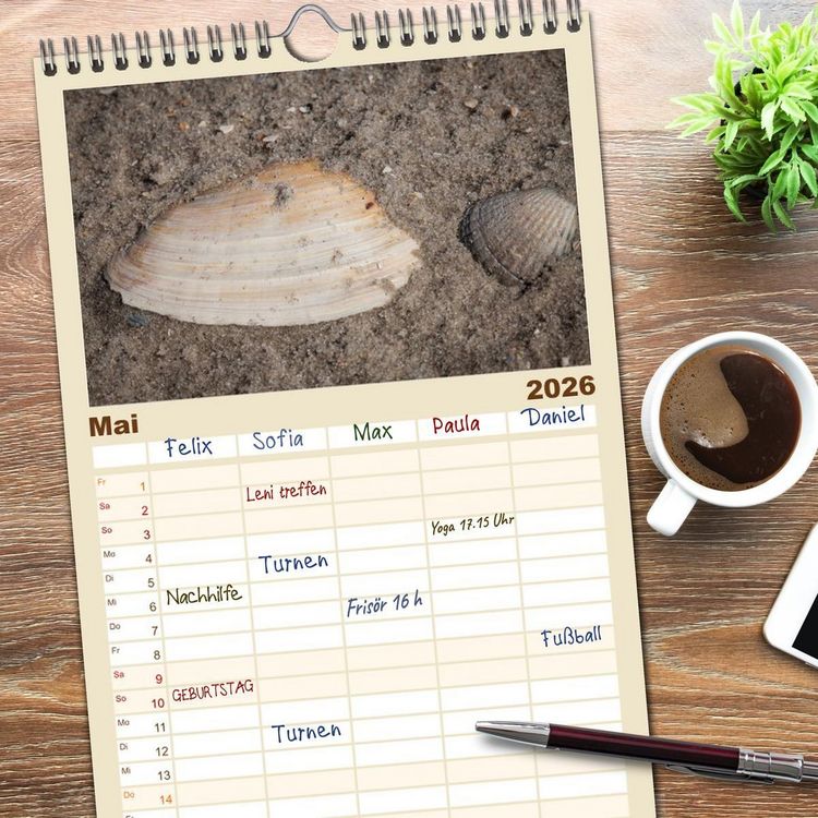 Produktbild: Familienplaner 2026 - Sankt Peter-Ording. Sonne - Strand - Meer mit 5 Spalten (Wandkalender, 21 x 45 cm) CALVENDO