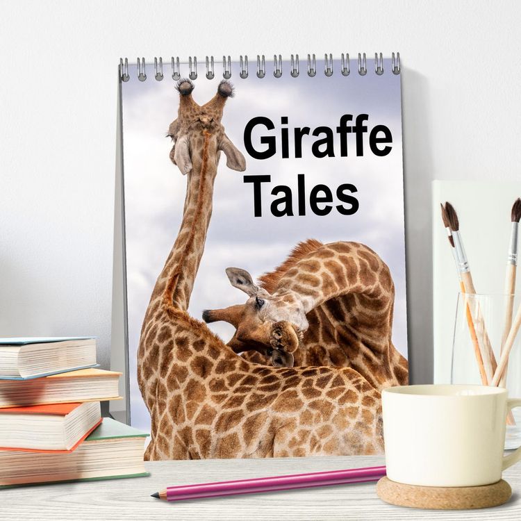 Produktbild: Giraffe Tales (Desk Calendar 2026 DIN A5 portrait), CALVENDO 12 Month DeskCalendar