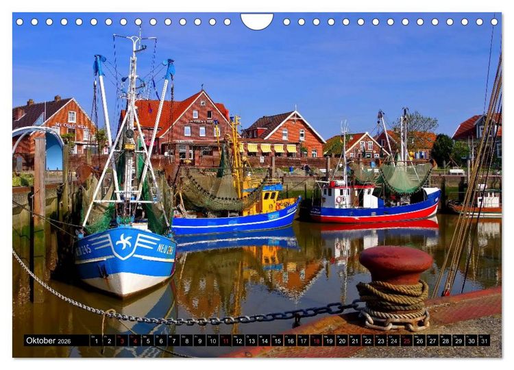 Produktbild: Neuharlingersiel - Ostfrieslands sch&ouml;nstes Hafenst&auml;dtchen (Wandkalender 2026 DIN A4 quer), CALVENDO Monatskalender