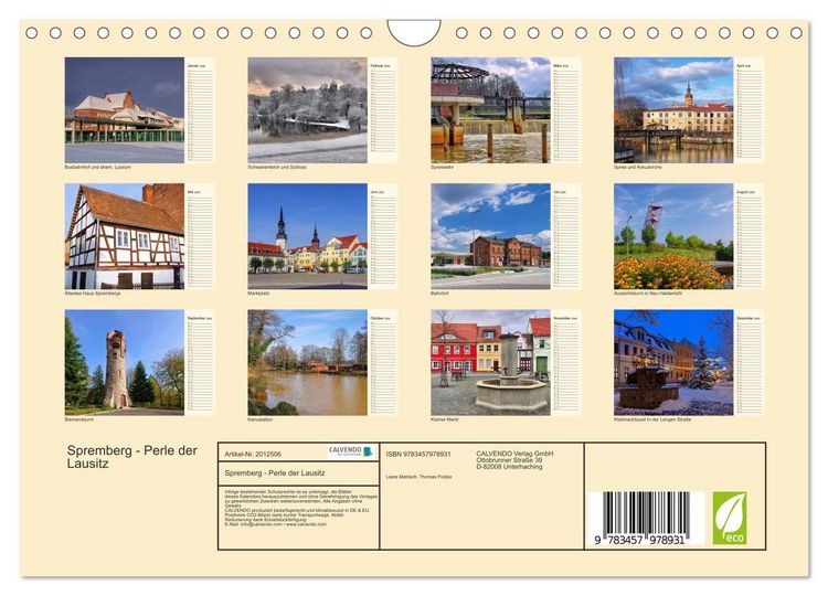 Produktbild: Spremberg - Perle der Lausitz (Wandkalender 2026 DIN A4 quer), CALVENDO Monatskalender