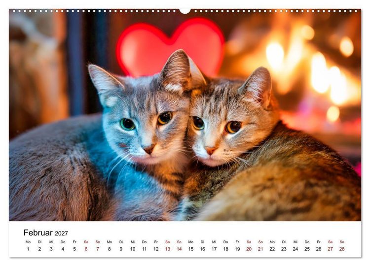 Produktbild: Schnurren & Streifen - Zw&ouml;lf Monate mit Tigerkatzen (Wandkalender 2027 DIN A2 quer), CALVENDO Monatskalender