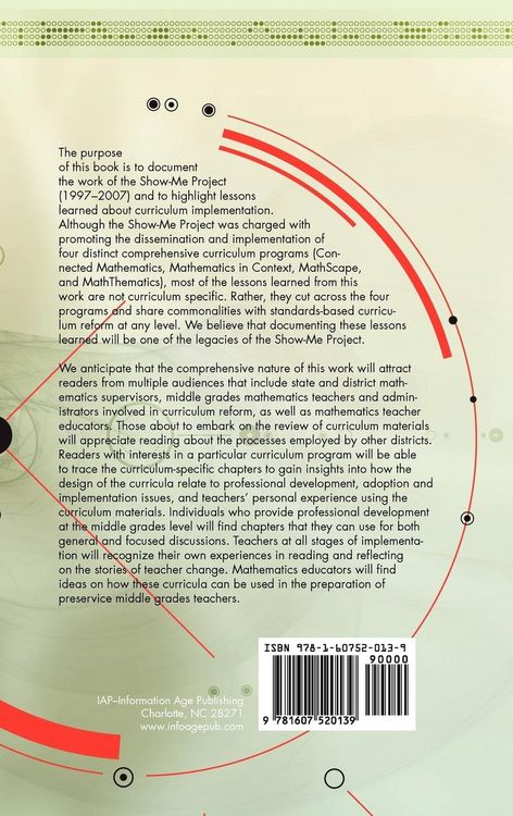 Produktbild: A Decade of Middle School Mathematics Curriculum Implementation