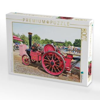 Produktbild: CALVENDO Puzzle Dampftraktor von Charles Burrel in rot | 1000 Teile Lege-Gr&ouml;&szlig;e 64x48cm Foto-Puzzle f&uuml;r gl&uuml;ckliche Stunden