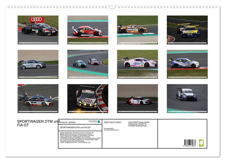 Produktbild: SPORTWAGEN DTM und FIA GT (Wandkalender 2026 DIN A2 quer), CALVENDO Monatskalender