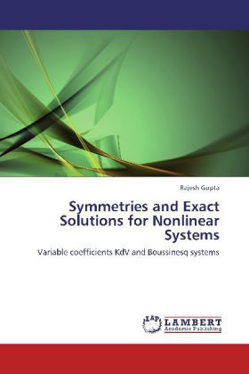 Produktbild: Gupta, R: Symmetries and Exact Solutions for Nonlinear Syste