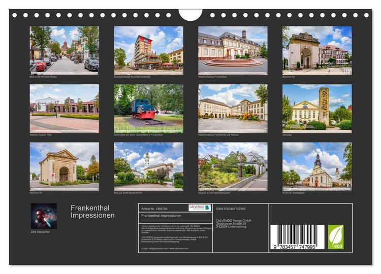 Produktbild: Frankenthal Impressionen (Wandkalender 2026 DIN A4 quer), CALVENDO Monatskalender