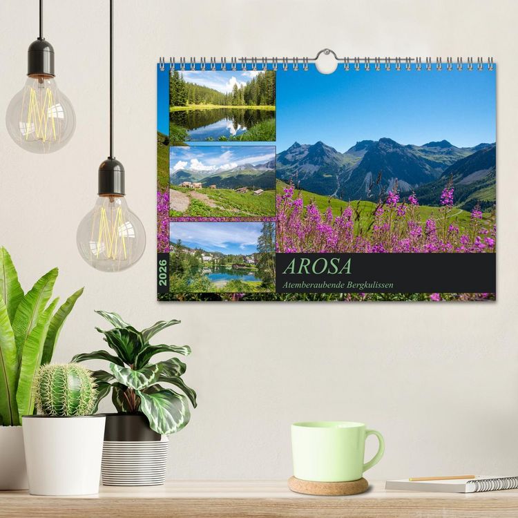 Produktbild: Arosa - Atemberaubende Bergkulissen (Wandkalender 2026 DIN A4 quer), CALVENDO Monatskalender