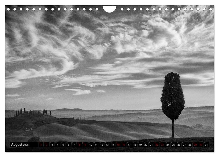 Produktbild: Toscana - monocromatico (Wandkalender 2026 DIN A4 quer), CALVENDO Monatskalender