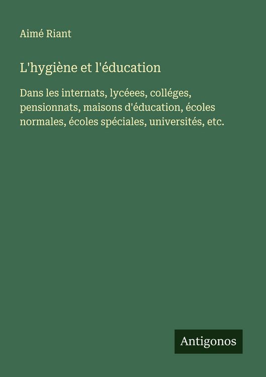 Produktbild: L'hygi&egrave;ne et l'&eacute;ducation