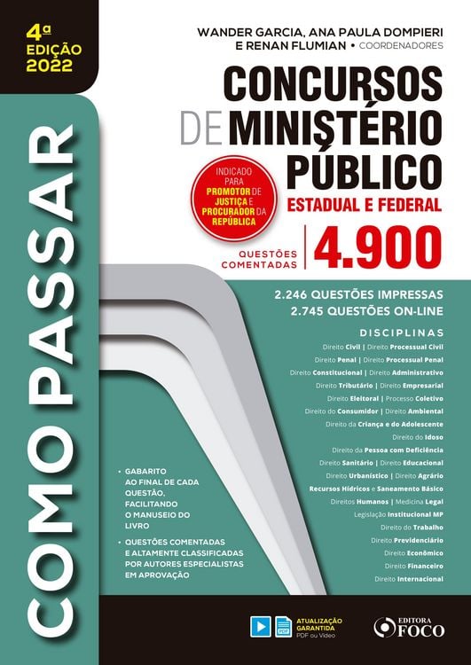 Produktbild: Concursos de minist&eacute;rio p&uacute;blico estadual e federal