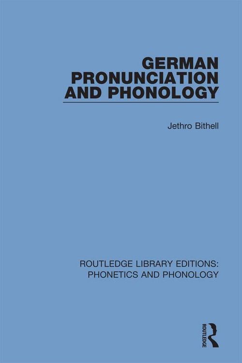 Produktbild: German Pronunciation and Phonology