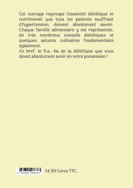 Produktbild: Le b.a.-ba de la di&eacute;t&eacute;tique pour l'hypertension