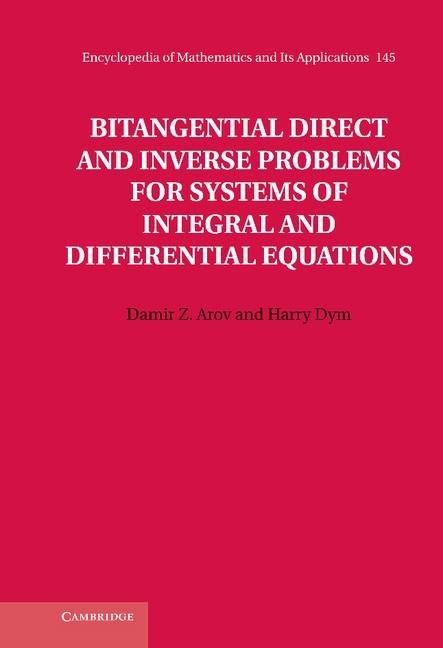 Produktbild: Bitangential Direct and Inverse Problems for Systems of Integral and Differential Equations