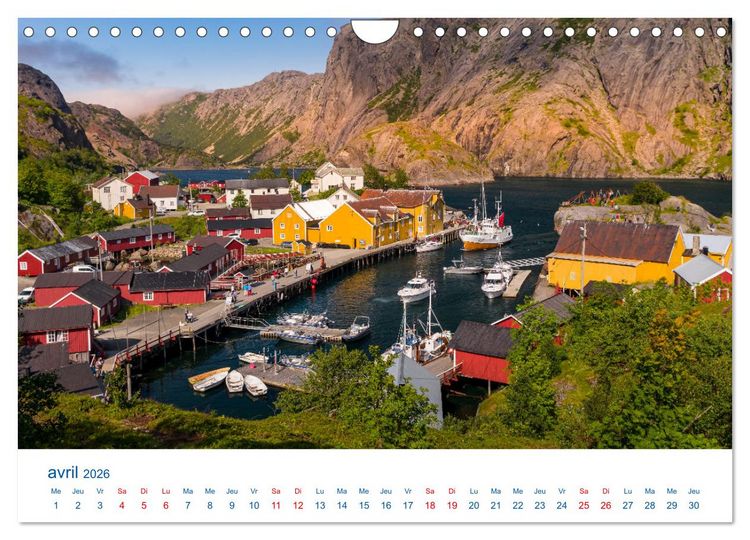 Produktbild: Un &eacute;t&eacute; aux Iles Lofoten (Calendrier mural 2026 DIN A4 vertical), CALVENDO calendrier mensuel