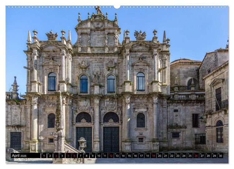 Produktbild: Santiago de Compostela - Ziel einer Pilgerreise (hochwertiger Premium Wandkalender 2026 DIN A2 quer), Kunstdruck in Hochglanz