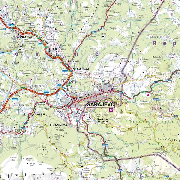 Produktbild: freytag & berndt Stra&szlig;enkarte Bosnien-Herzegowina 1:200.000