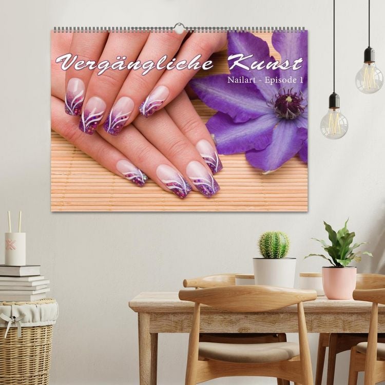 Produktbild: Verg&auml;ngliche Kunst - Nailart Episode 1 (Wandkalender 2026 DIN A2 quer), CALVENDO Monatskalender