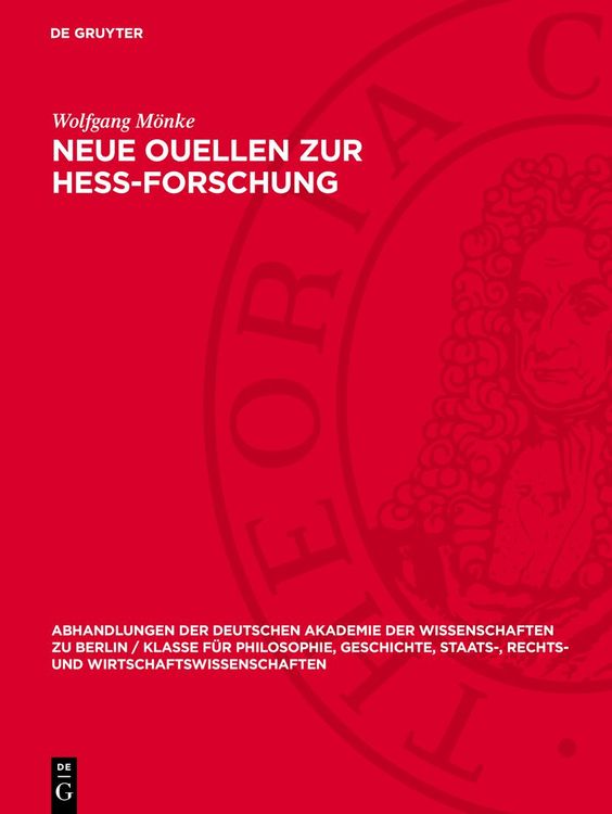 Produktbild: Neue Ouellen zur Hess-Forschung