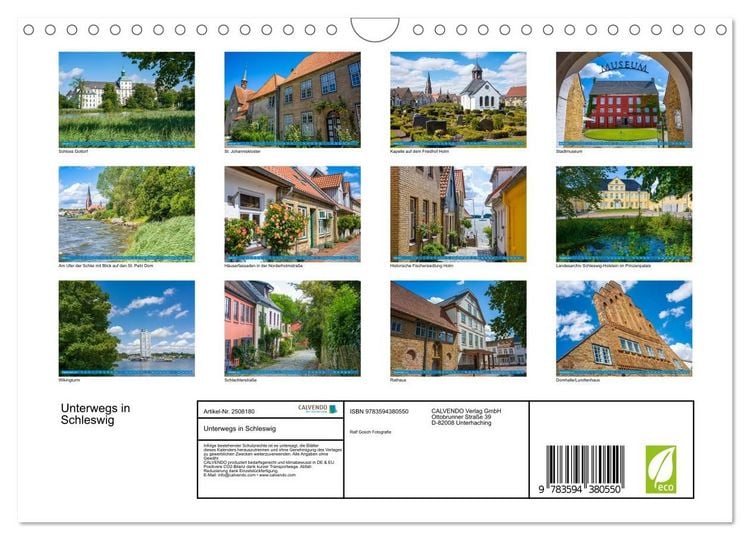 Produktbild: Unterwegs in Schleswig (Wandkalender 2027 DIN A4 quer), CALVENDO Monatskalender