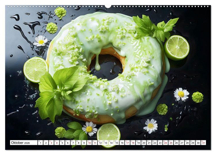 Produktbild: Bunte Donut-Tr&auml;ume - Himmlischer Geschmack aus Krapfenteig (hochwertiger Premium Wandkalender 2026 DIN A2 quer), Kunstdruck in Hochglanz