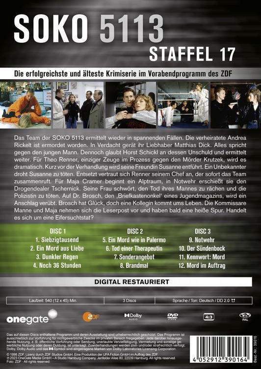 Produktbild: Soko 5113 - Staffel 17 [3 DVDs]
