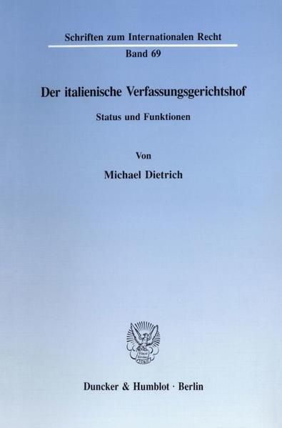 Produktbild: Der italienische Verfassungsgerichtshof.