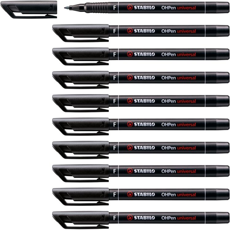 Produktbild: STABILO Folienstift OHPen F 0,7mm permanent schwarz