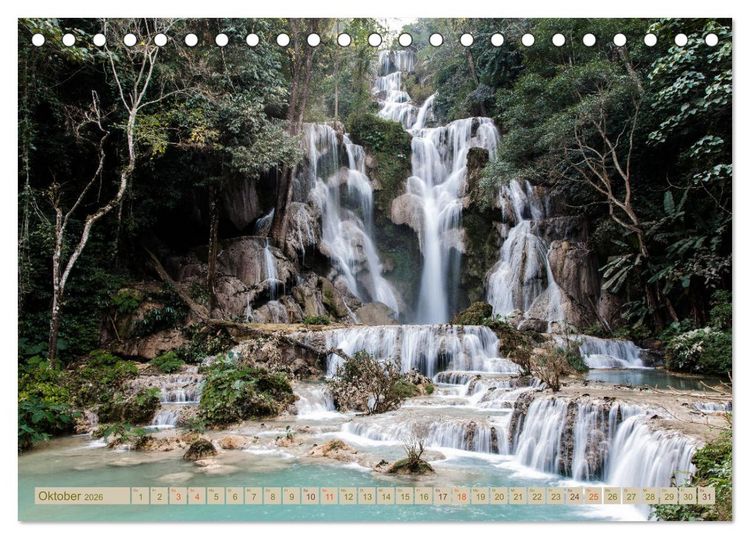 Produktbild: Laos - eine Bildreise (Tischkalender 2026 DIN A5 quer), CALVENDO Monatskalender
