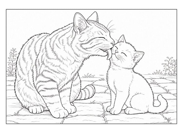 Produktbild: Katzen Malbuch f&uuml;r Kinder ab 8 Jahren und Erwachsene mit 50 detailreichen Ausmalmotiven