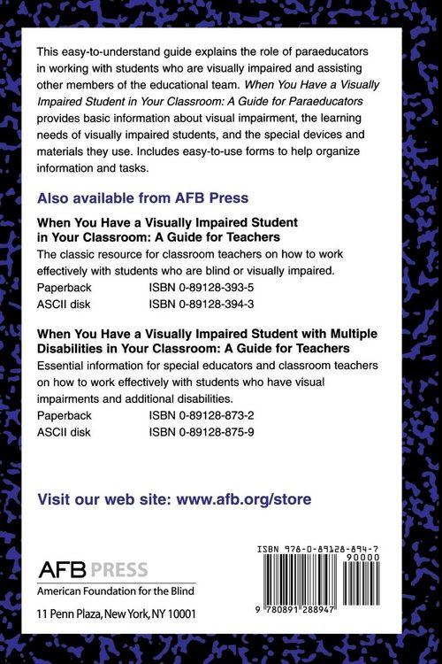 Produktbild: When You Have a Visually Impaired Student in Your Classroom