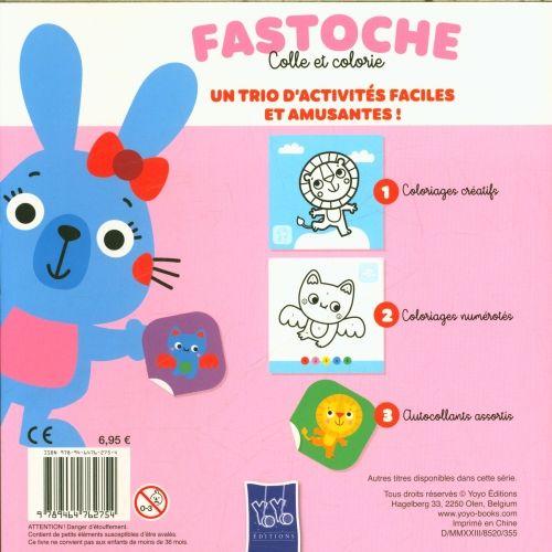 Produktbild: Fastoche : colle et colorie