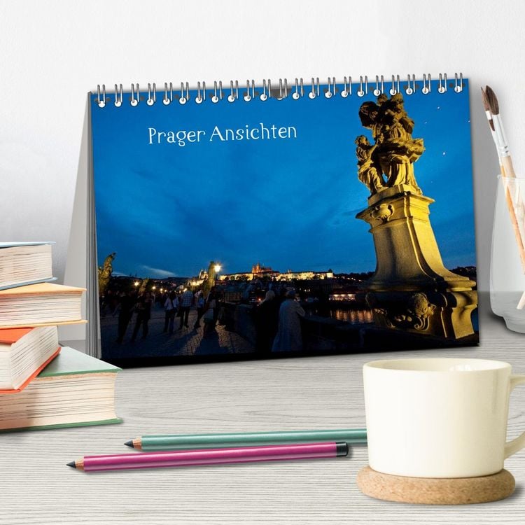 Produktbild: Prager Ansichten (Tischkalender 2026 DIN A5 quer), CALVENDO Monatskalender