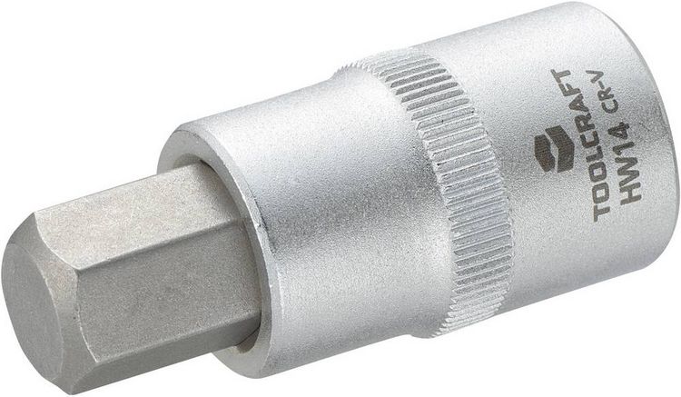 Produktbild: TOOLCRAFT 816161 Innen-Sechskant Steckschl&uuml;ssel-Bit-Einsatz 14mm 1/2\" (12.5 mm)