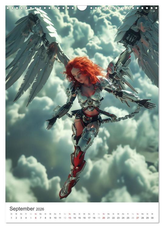 Produktbild: Cyborg Engel (Wandkalender 2026 DIN A3 hoch), CALVENDO Monatskalender