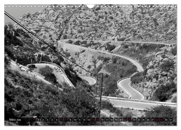 Produktbild: Mallorca monochrom (Wandkalender 2026 DIN A3 quer), CALVENDO Monatskalender
