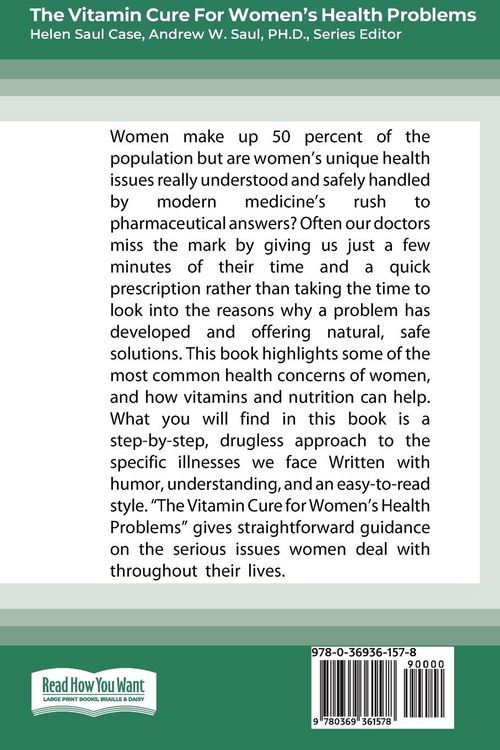 Produktbild: The Vitamin Cure for Women's Health Problems (16pt Large Print Edition)