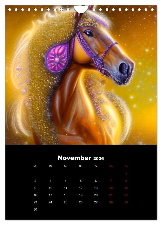 Produktbild: Pferde im goldenen Kleid (Wandkalender 2026 DIN A4 hoch), CALVENDO Monatskalender