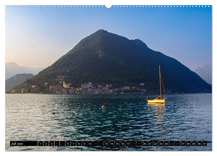Produktbild: Romantischer Lago d'Iseo (hochwertiger Premium Wandkalender 2026 DIN A2 quer), Kunstdruck in Hochglanz