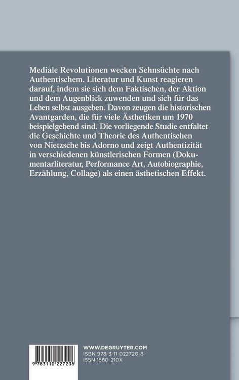 Produktbild: &Auml;sthetik des Authentischen