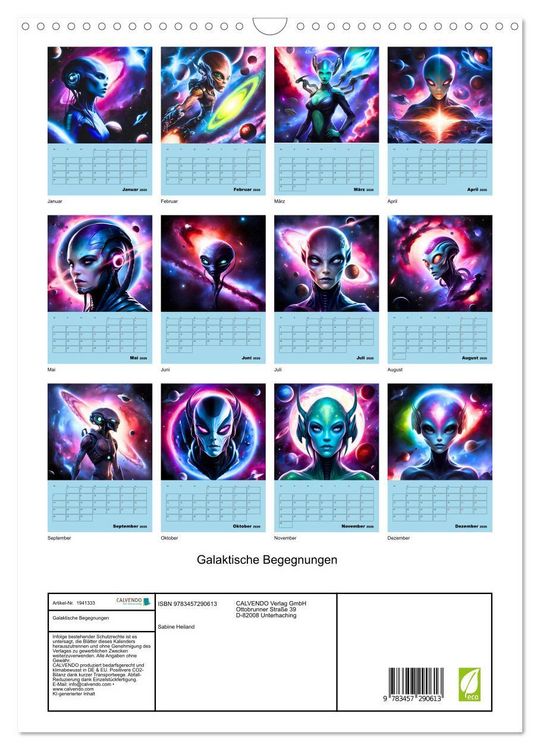 Produktbild: Galaktische Begegnungen (Wandkalender 2026 DIN A3 hoch), CALVENDO Monatskalender