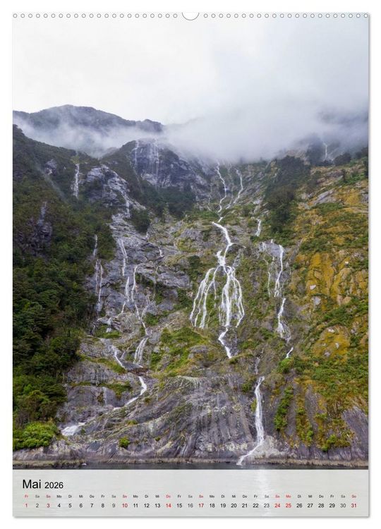 Produktbild: Neuseeland und die Cook Islands - Inseltr&auml;ume und Bergwelten (Wandkalender 2026 DIN A2 hoch), CALVENDO Monatskalender