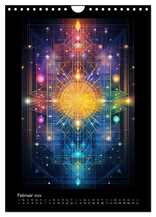 Produktbild: Fractale Mandalas (Wandkalender 2026 DIN A4 hoch), CALVENDO Monatskalender