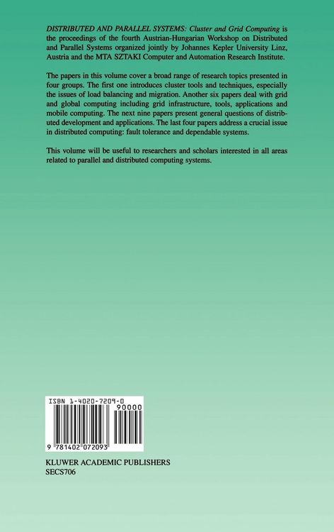 Produktbild: Distributed and Parallel Systems