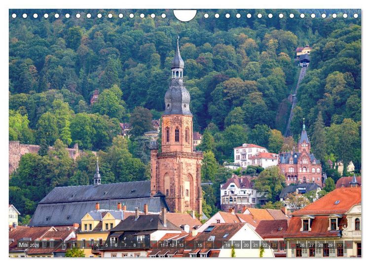 Produktbild: Mein Heidelberg - Unterwegs zwischen Neckar und Altstadt (Wandkalender 2026 DIN A4 quer), CALVENDO Monatskalender
