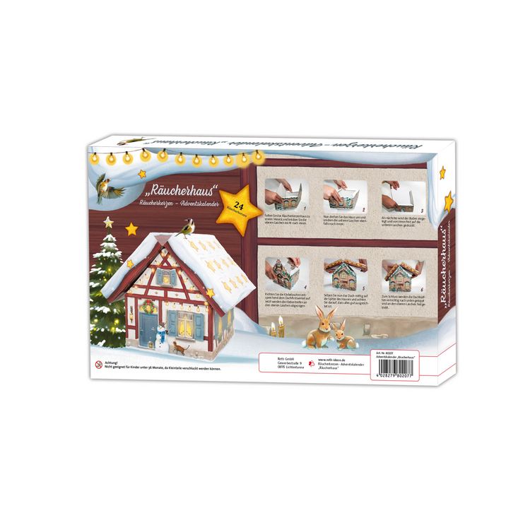 Produktbild: R&auml;ucherkerzen-Adventskalender "R&auml;ucherhaus"