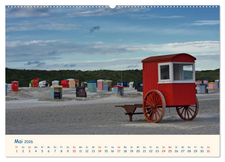 Produktbild: Urlaub auf Borkum (hochwertiger Premium Wandkalender 2026 DIN A2 quer), Kunstdruck in Hochglanz